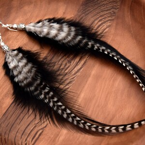 Boucles D'oreilles Plumes émail Turquoise Style Amérindien - 55mm, Crochet, Neuf Avec étiquettes