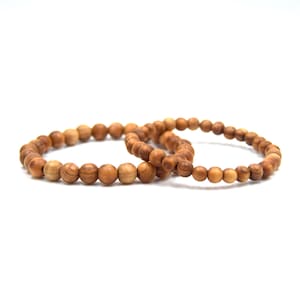 Armband van olijfhouten kralen - Franse handgemaakte kralen -