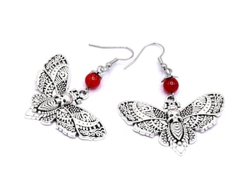 Boucles d'oreilles papillons de nuit phoenix