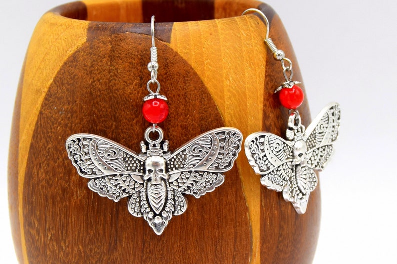 Phoenix moth earrings image 4