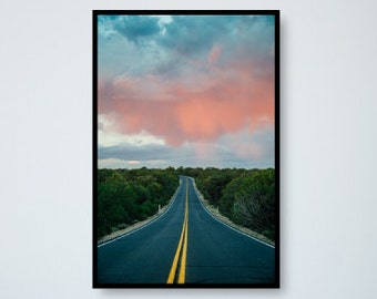 Cozy Road, Fine Art Canvas Gallery Wrap, Open Drive, America, Nature Photography, Grand Canyon, Arizona, Wall Décor