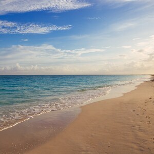 Sea Away, Fine Art Canvas Gallery Wrap, Beach, Ocean Landscape Photography, Oceanside, Sunset, Blue, Tranquil Caribbean image 2