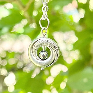 Mini Silver Hematite Fidget Necklace