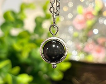 SMALL Rainbow Obsidian Fidget Necklace
