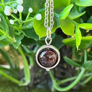 Mini Red Garnet Fidget Necklace