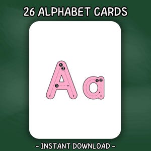 Alphabet Tracing Flash Cards: ABC Printable Cards (Digital Download)