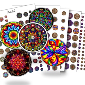 Mandala Immagini per cabochon Mandala file digitale download istantaneo 30mm 20mm 25mm 12mm