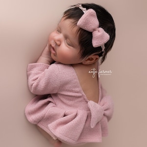 Martha boho beige or pink  Newborn  or sitter Photography Props 2