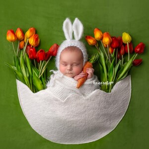 Bakgrund med Pocket Egg. Nyföddfotorekvisita