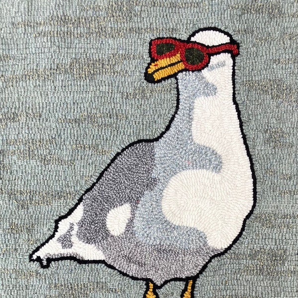 INSTANT DOWNLOAD - Rug Hooking Pattern - ‘Jack the Seagull’
