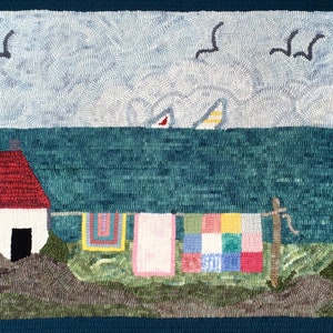 INSTANT DOWNLOAD - Rug Hooking Pattern - ‘Coastal Quilts’