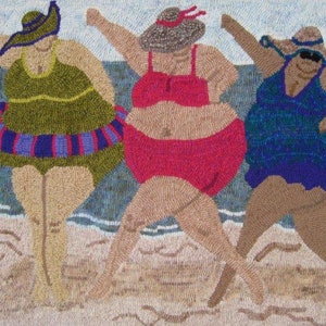 INSTANT DOWNLOAD - Rug Hooking Pattern - ‘Beach Ballet’