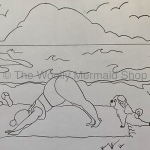 INSTANT DOWNLOAD - Rug Hooking Pattern - ‘Yoga Buddies’