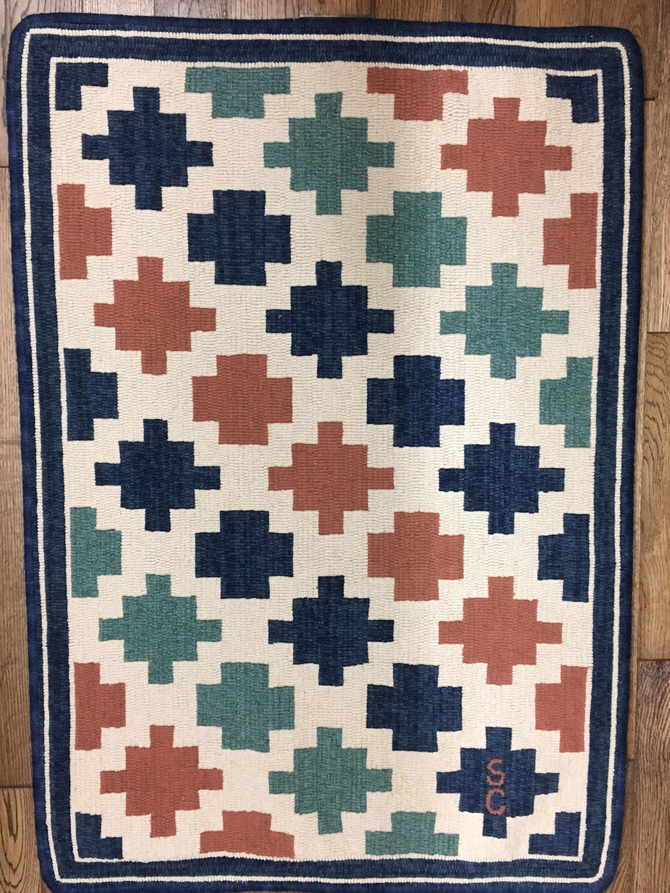 Handmade Hooked Rug Crossroads Etsy