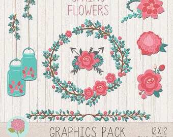 LeeLee Graphics - Clip Art (Spring Flowers)