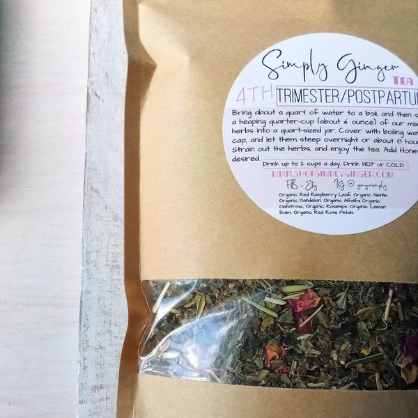 4Th Trimester / Post Partum Tea ll New Mom Tea ll Baby Shower Gift ll Nursing Friendly Tea