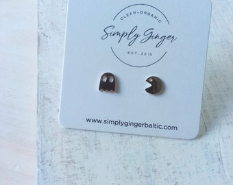 Sterling Silver Earrings ll Little Girls Earrings ll Skates + Pac Man + Cactus + More! ll 10 Styles ll Birthday + Christmas Gifts
