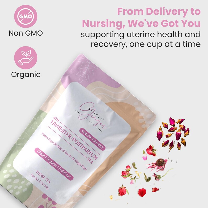 4Th Trimester / Post Partum Tea ll New Mom Tea ll Baby Shower Gift ll Nursing Friendly Tea image 6