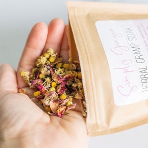 Herbal Cramp Soak ll Bath Salts ll Herbal Bath ll Herbal Bath Salts ll Relaxing Bath ll Gifts For Mom ll PMS