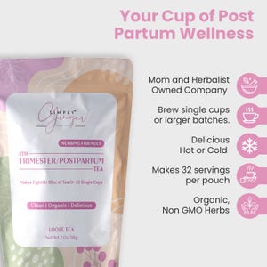 4Th Trimester / Post Partum Tea ll New Mom Tea ll Baby Shower Gift ll Nursing Friendly Tea image 4