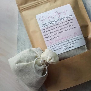 Organic PostPartum Bath Tea Bags ll Sitz Bath ll Post Partum ll Herbal Bath ll Gifts For New Moms ll Herbal Sitz Bath ll Baby Shower Gifts
