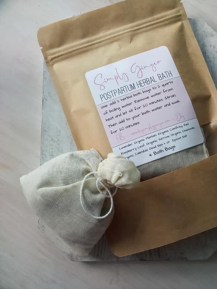 Organic Postpartum Bath Tea Bags Ll Sitz Bath Ll Post Partum Etsy