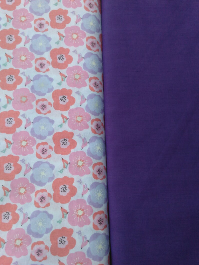 Doggy Sun Visor Pastel Multicolor Flowers on White with Purple Lining