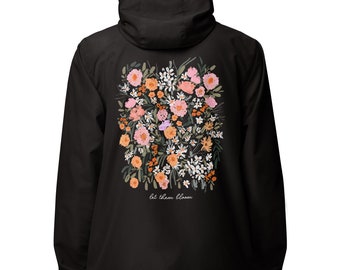 Let Them Bloom Teacher Jacket, Zip-up windbreaker, teacher gift, teacher quote, childcare gift, daycare teacher gift