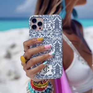 Chinoiserie Snap case for iPhone®, Bridal Gift, Initial iPhone Case, Monogrammed iPhone Case, Preppy iPhone Case, Chinoiserie iPhone Case
