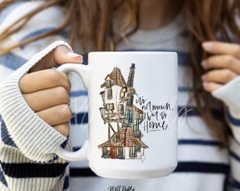 The Burrows Mug: Potter Inspired Coffee Mug, Britt Mills Illustration