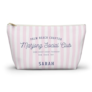 Monogrammed Mahjong Tile Bag: Preppy Social Club Pouch