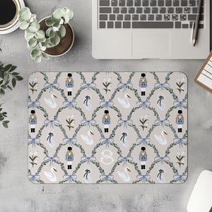 Kleiner Nussknacker Schreibtischmatte, Nussknacker Computer Matte, Mauspad, Schreibtischzubehör mit Monogramm, Nussknacker Weihnachten