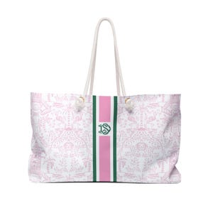 Chinoiserie Mahjong Tote: Monogrammed Travel Bag