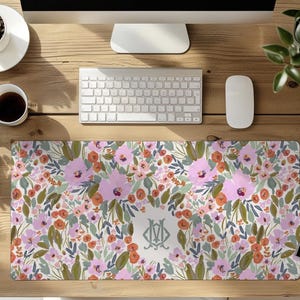 Large Monogram Desk Mat, Name Desk Mat, Dorm Room Decor, Dorm Decor, Mouse Pad, Desk Accessories, Monogrammed gift, personalized gifts