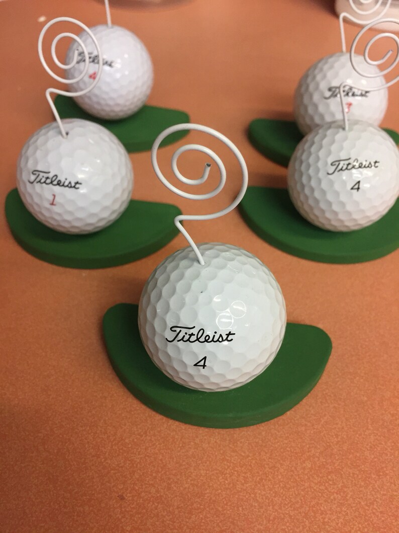 Golf Ball Photo Holder Card Stand Golfer Gift Father's Etsy