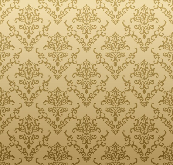 gold damask backdrop stylish damask wallpaper printed etsy gold damask background