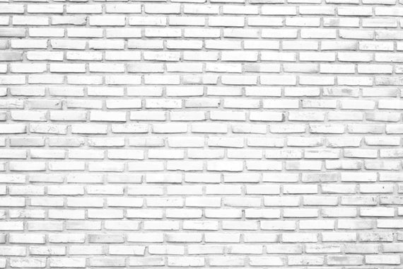 White Brick Backdrop Chic White Brick Wall Printed Fabric Etsy