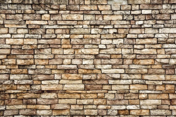 Old Stone Wall Backdrop Grey Castle Wall Printed Fabric Etsy
