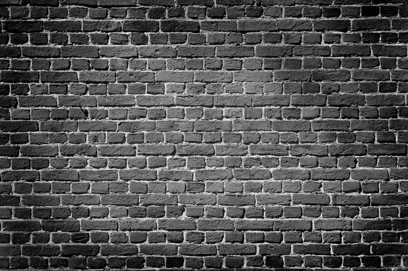 Black Brick Backdrop chic old brick wall Printed backdrop | Etsy