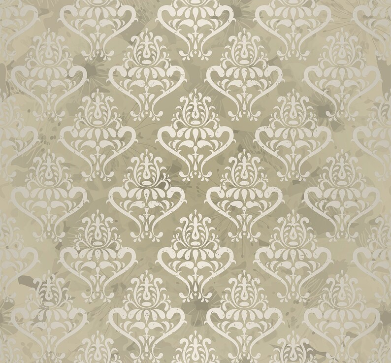 Grey Damask Backdrop gray damask wallpaper Printed Etsy