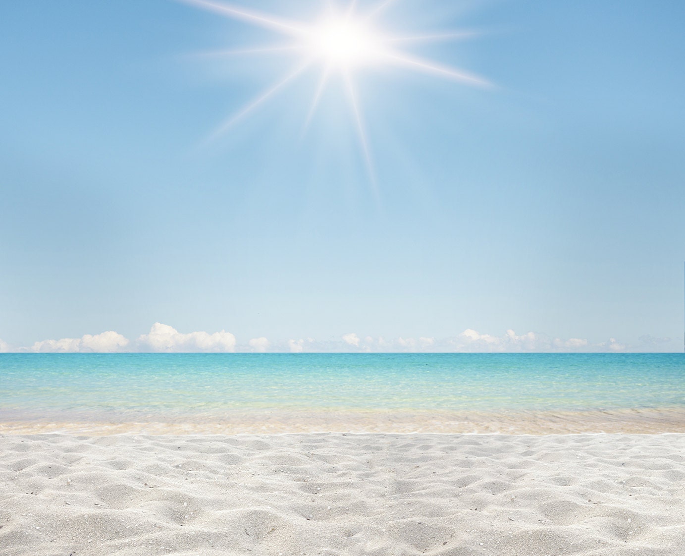 Beach Backdrop seaside sunshine summer white sand | Etsy