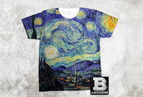 van gogh paintings t shirt