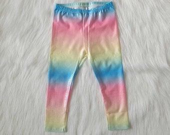 Unicorn Leggings Girls Toddler Baby Kids Mermaids Costume Rainbow Outfit Pants Sparkly Birthday Party Outfit Gift Lover READY TO SHIP