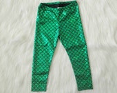 Mermaid Leggings Girls Baby Toddler Mermaids Costume Little Green ...
