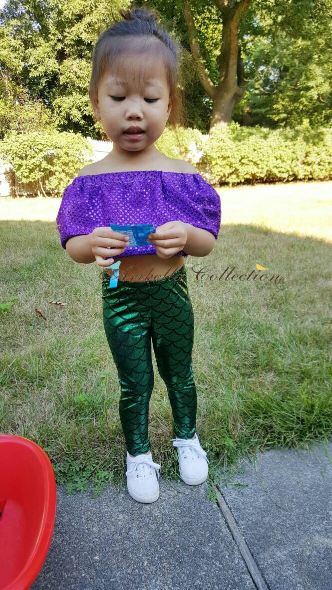 Mermaid Leggings Girls Toddler Baby 
