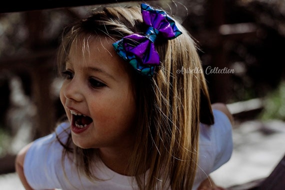 Little Mermaid Bow Birthday Party Outfit Hair Clip Dress Up Etsy