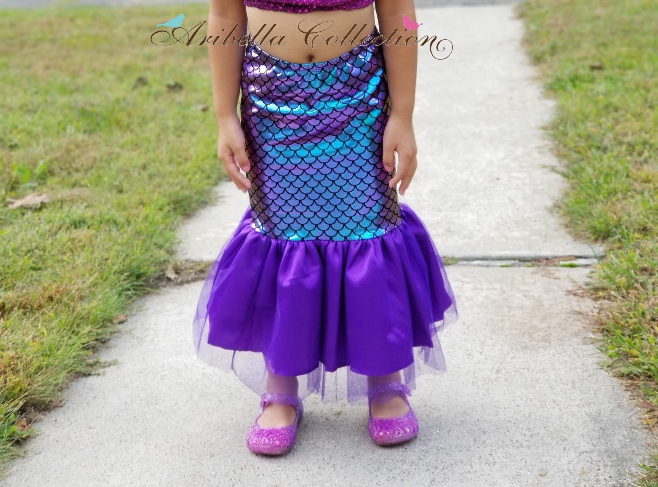 Mermaid Costume; Mermaid tail skirt Kleding Meisjeskleding Verkleden 