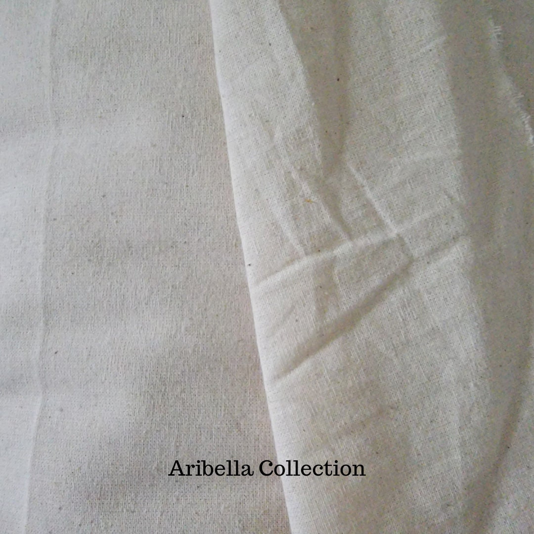 FabricLA 100% Cotton Muslin Fabric - 62 Inches (157 CM) Wide Unbleached  Muslin Cloth - Cotton Muslin Fabric by Yard - Natural Muslin Fabric, 1