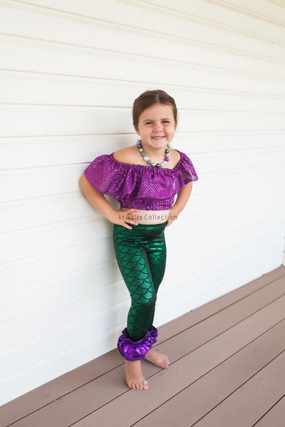 Mermaid Ruffle Leggings Baby Toddler 