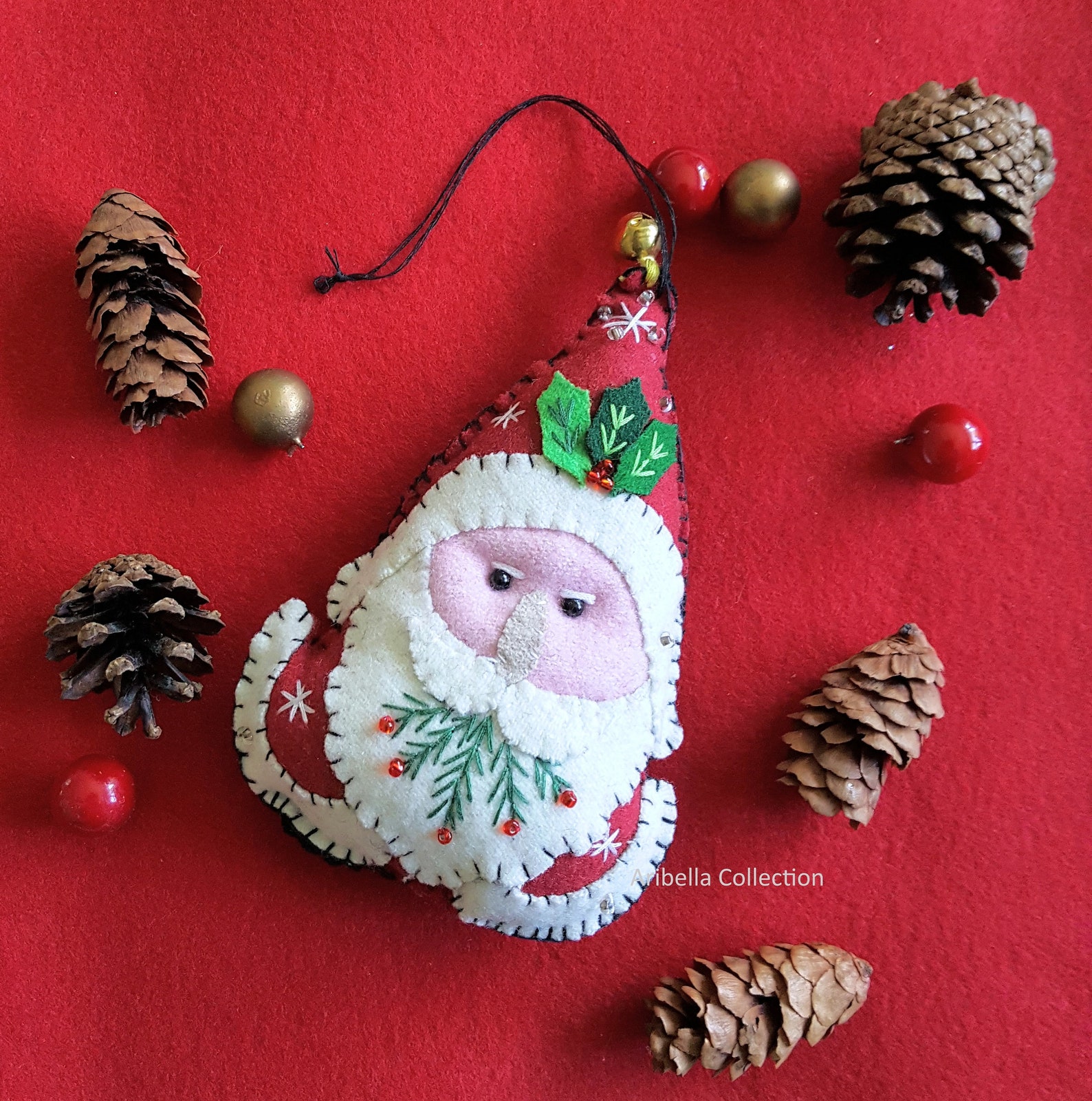 Felt Ornament Santa Claus Christmas Tree Decoration Holiday - Etsy